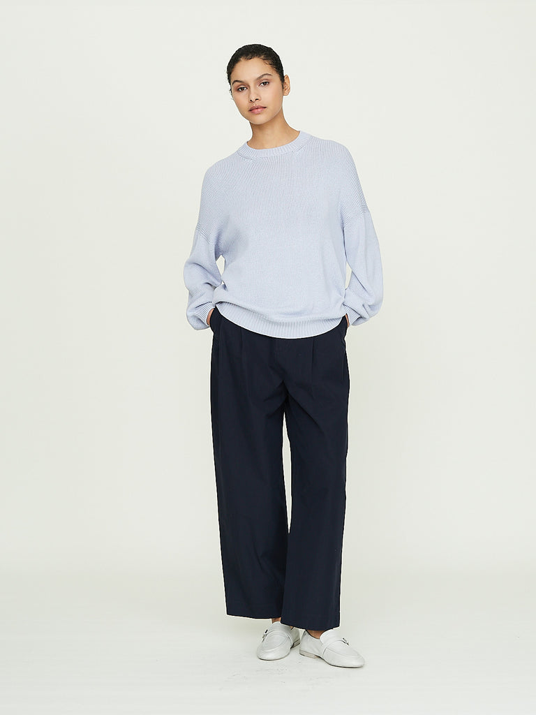 Arts & Science Tuck Front Trousers in Navy