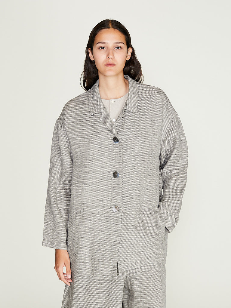 Arts & Science - Tailored Boxy Jacket in Purplish Dark Navy