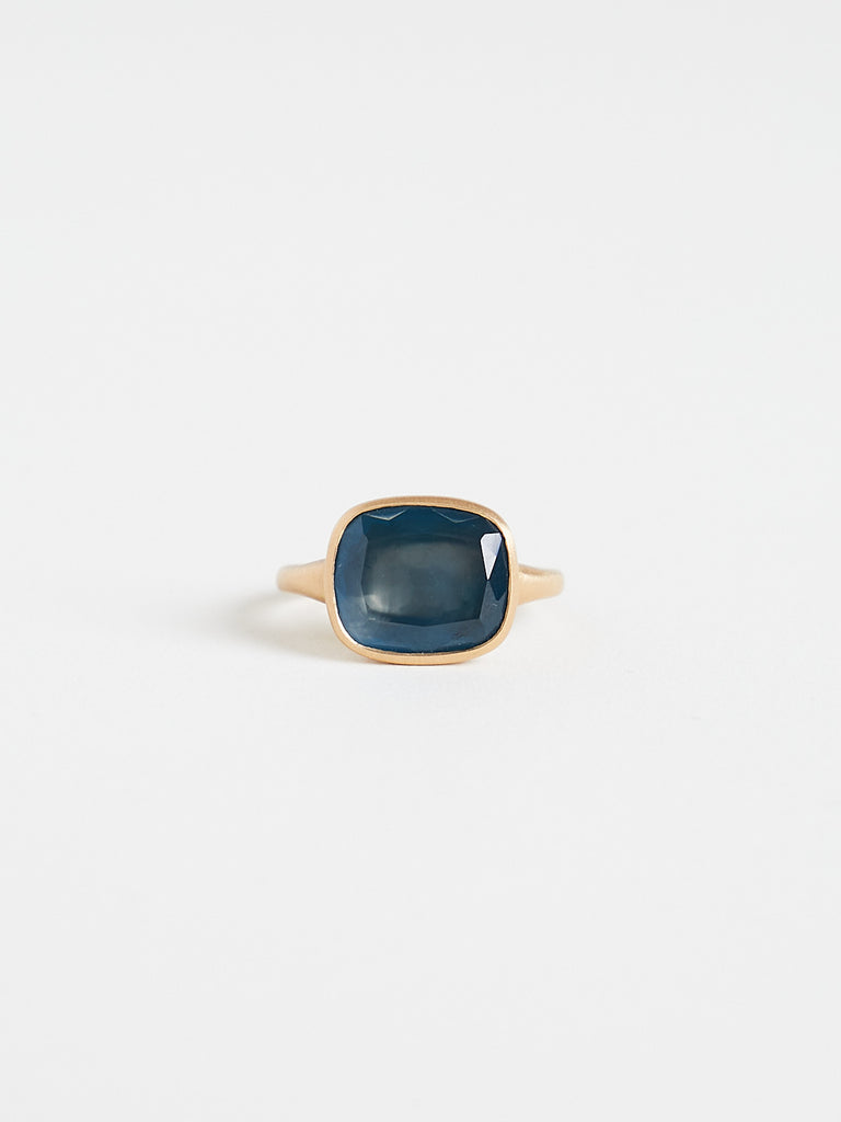 Anaconda - Tilda Ring with 5.1ct London Blue Topaz in 18k Yellow Gold