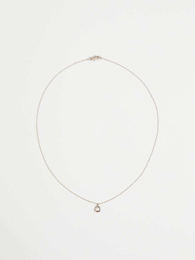 Anaconda Gwyneth S Micro Pendant in 18k White Gold/Palladium with 0.50ct Champagne Diamond Drop