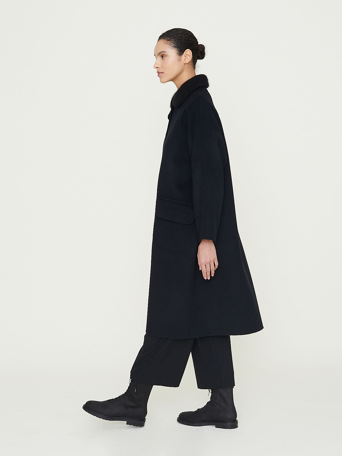 Arts & Science - Attached Collar Coat in Black – Mouki Mou
