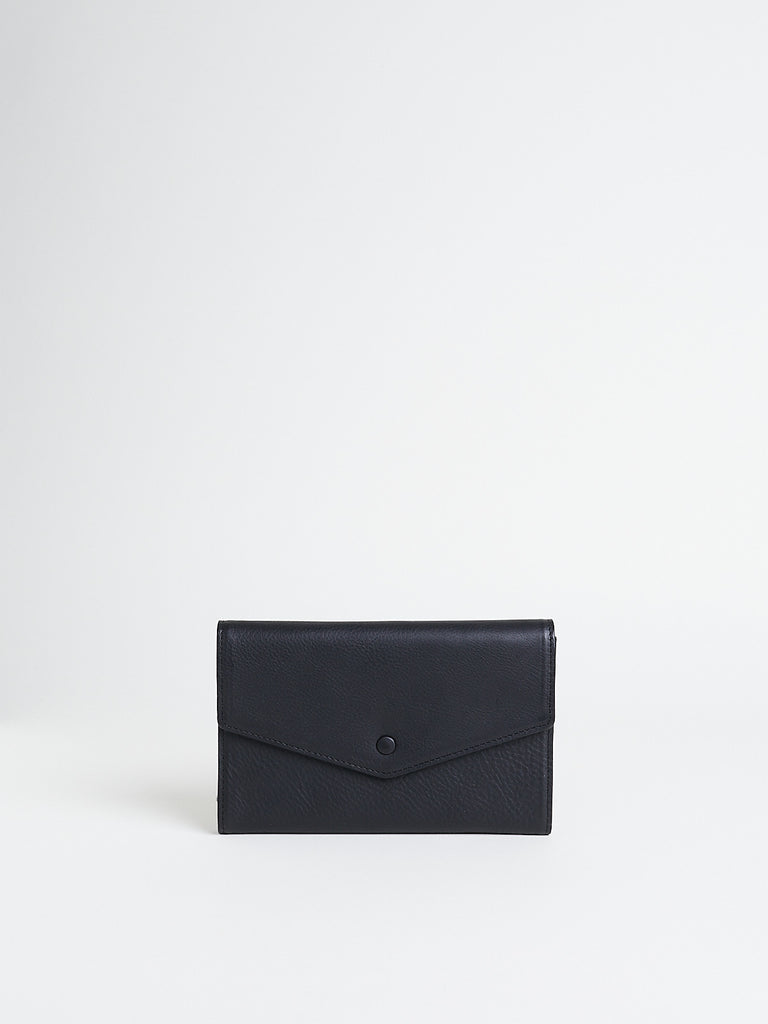 Arts & Science Flap Bi-Fold Wallet in Black