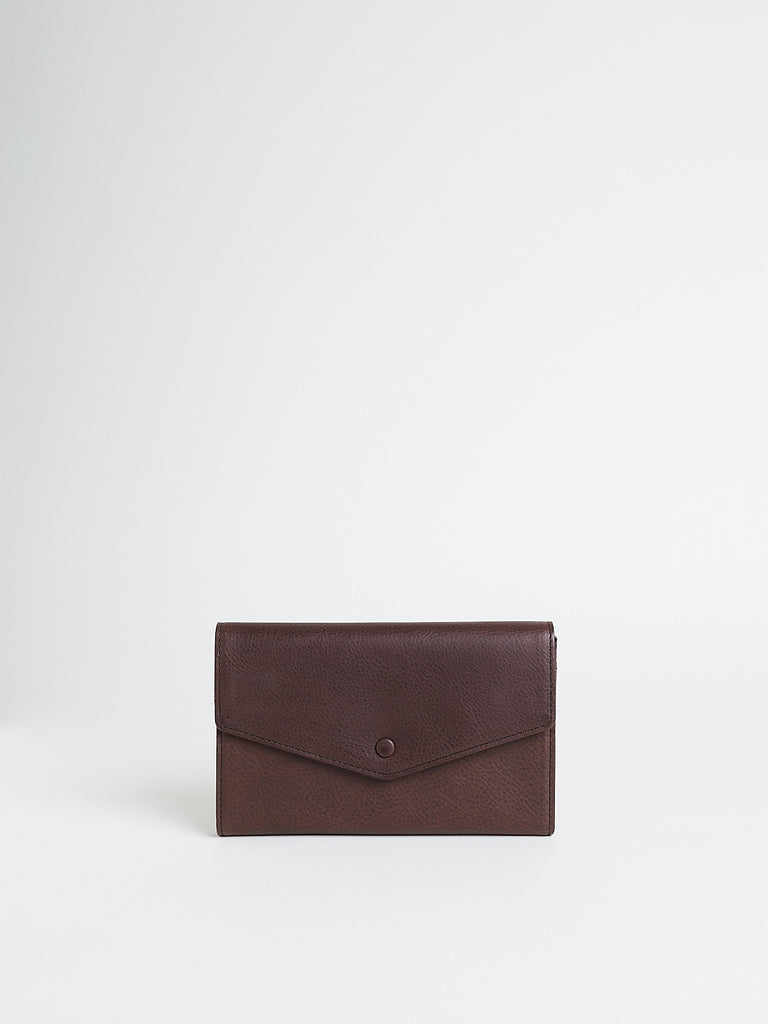 Arts & Science Flap Bi-Fold Wallet in Dark Brown