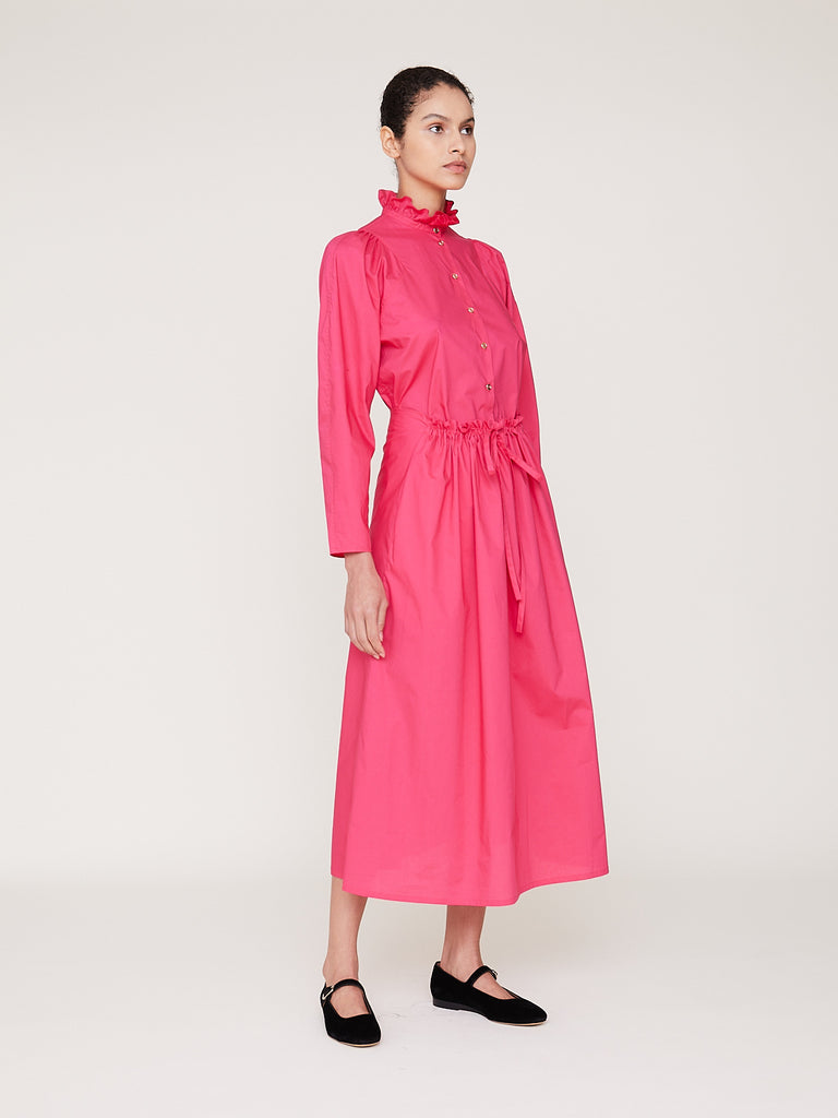 Atlantique Ascoli Maxi Jupe Coulisse in Shocking Pink