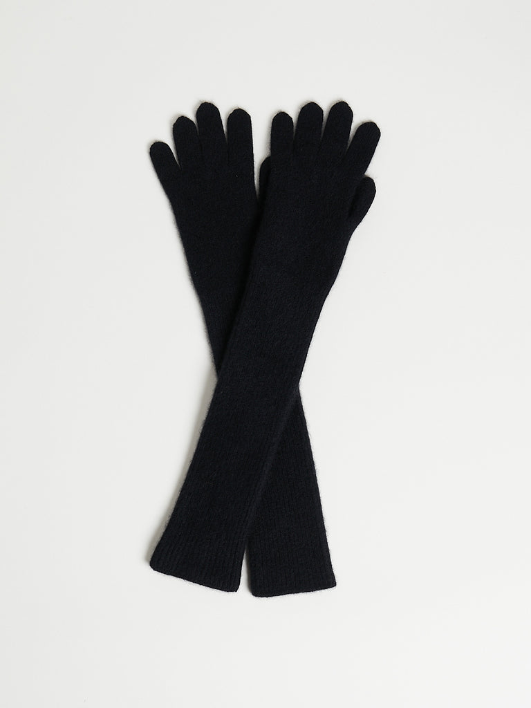 Auralee - Baby Cashmere Knit Long Gloves in Top Black – Mouki Mou