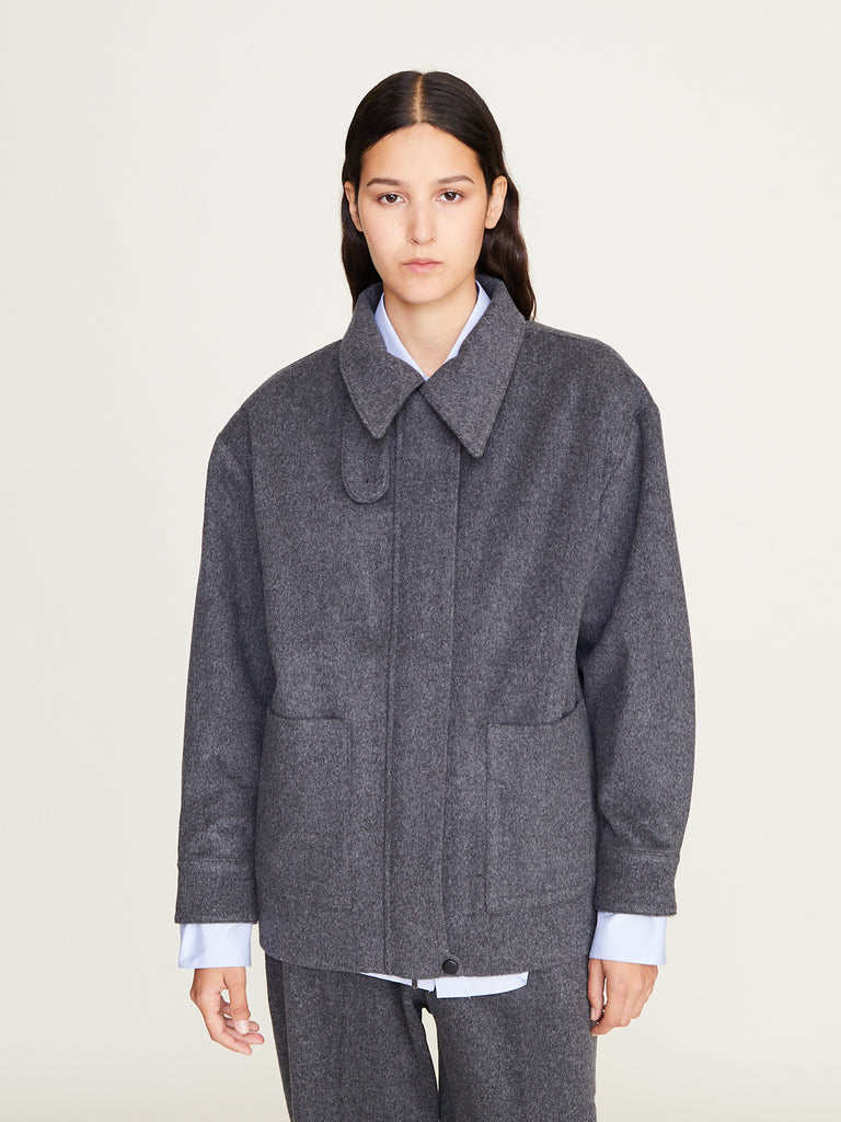 Bare - Blouson Unisex with Removable Lining in Charcoal