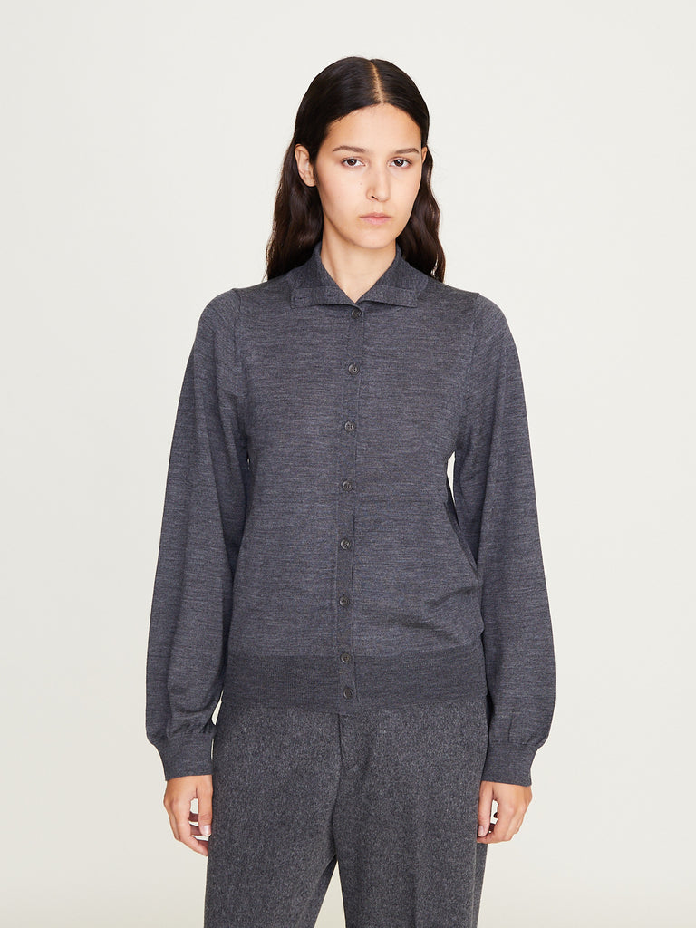 Bare - Merino Bomber Jacket in Charcoal