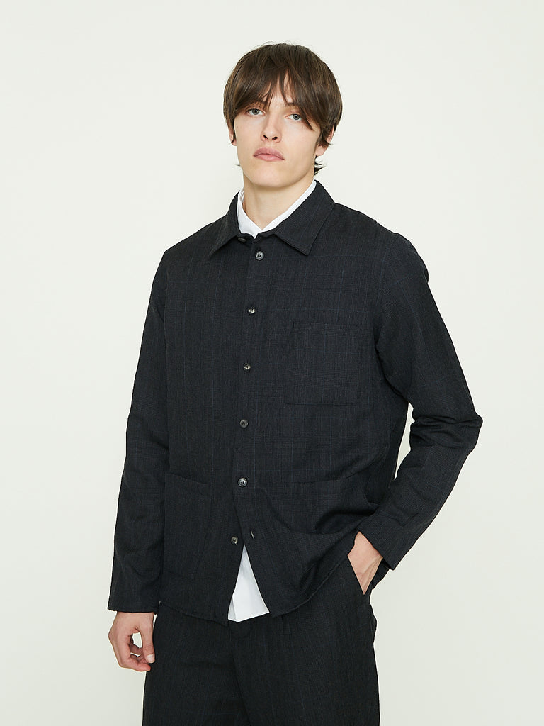 Bergfabel Worker Shirt in Charcoal Check