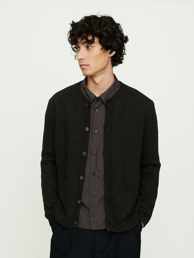 Bergfabel - Wool/Cashmere Cardigan in Dark Brown