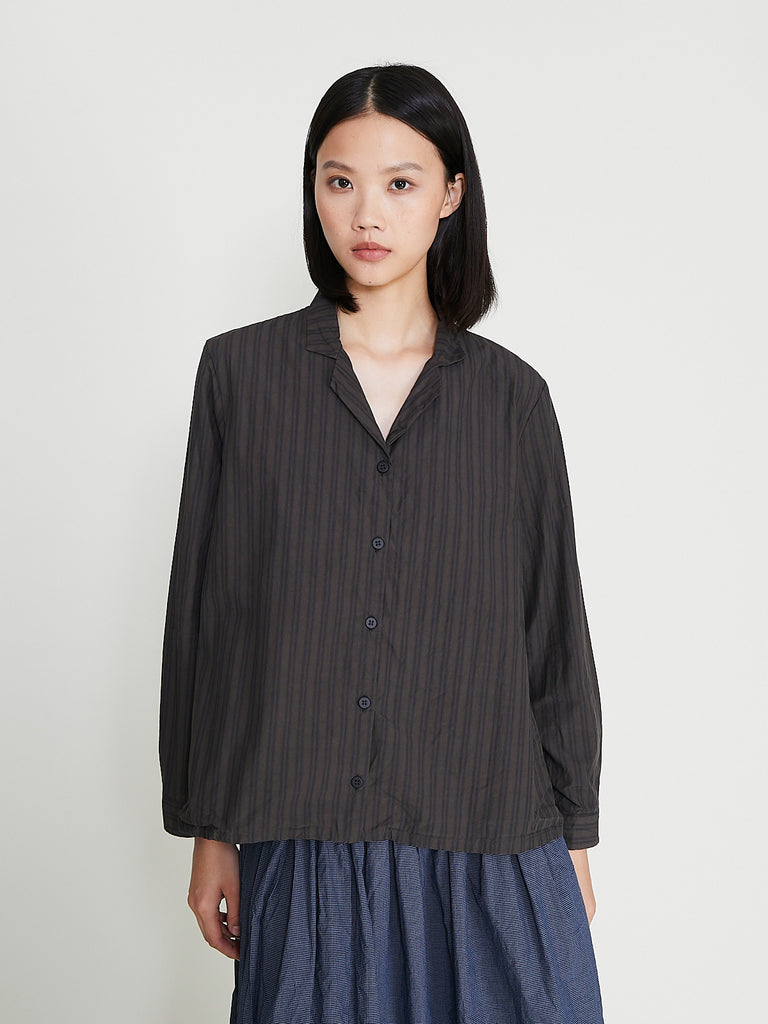 Bergfabel - Jenny Shirt in Moss Stripe