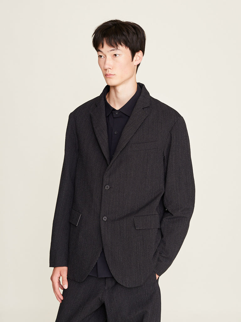 Bergfabel - Tobi Jacket in Black Stripe