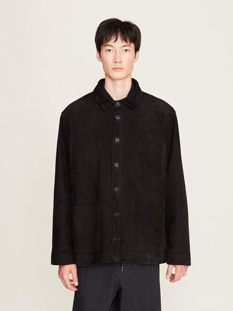 Bergfabel - Leather Hugo Jacket in Black