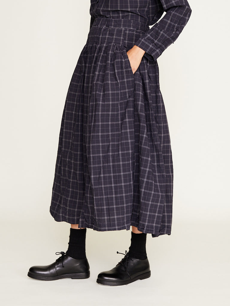 Bergfabel - Farmer Skirt in Window Check