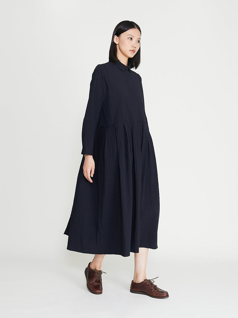 Lena Dress in Pinstripe