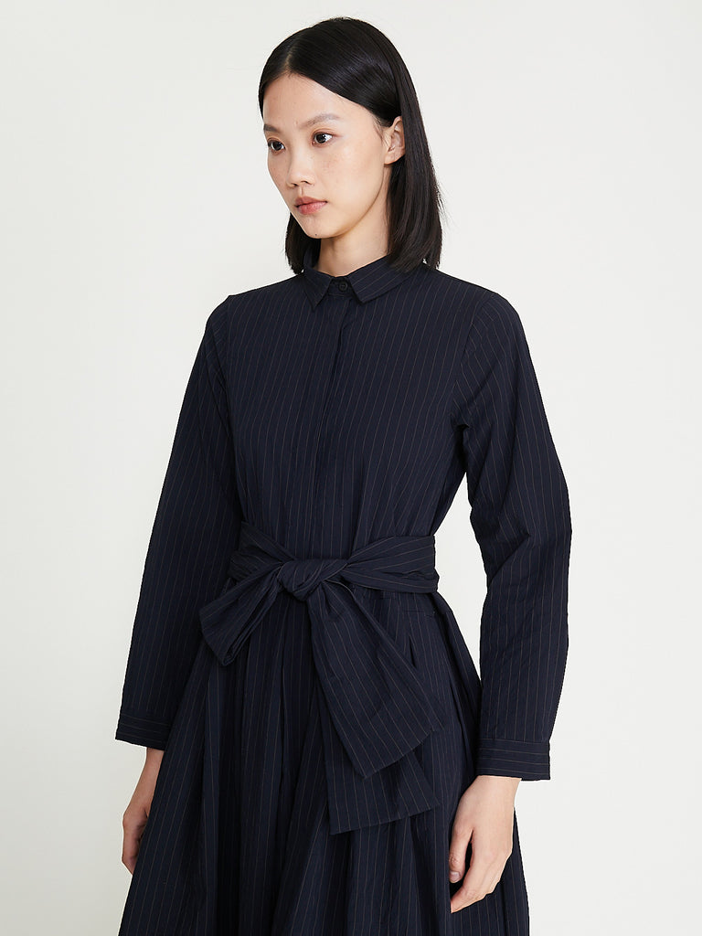 Bergfabel - Lena Dress in Pinstripe
