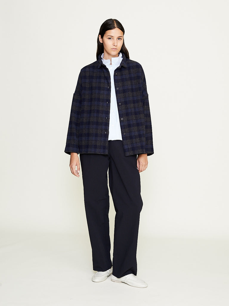 Bergfabel - Tina Shirt in Carbon Check