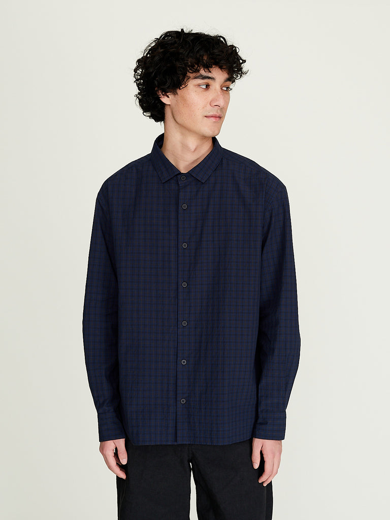 Bergfabel - Farmer Shirt in Navy Check