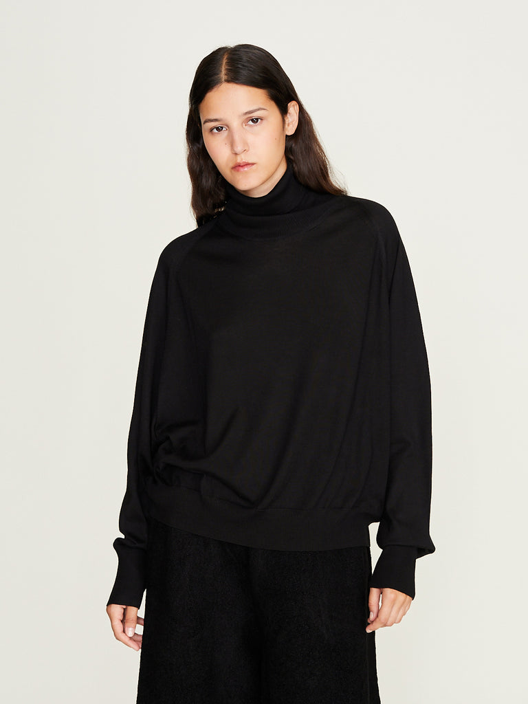 Boboutic - Obliquo Raglan Turtleneck in Black