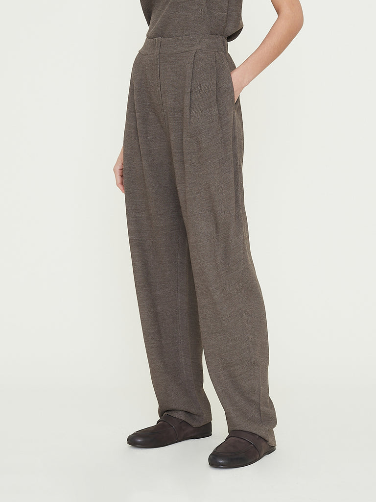 Boboutic RE_Fly Pleated Trousers in Dark Taupe