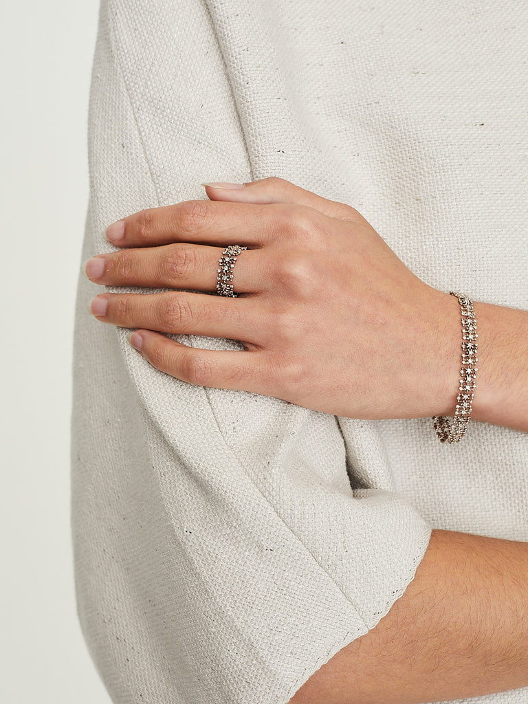 Noguchi Bijoux 585 Bracelet in 14k White Gold with 120 White Diamonds