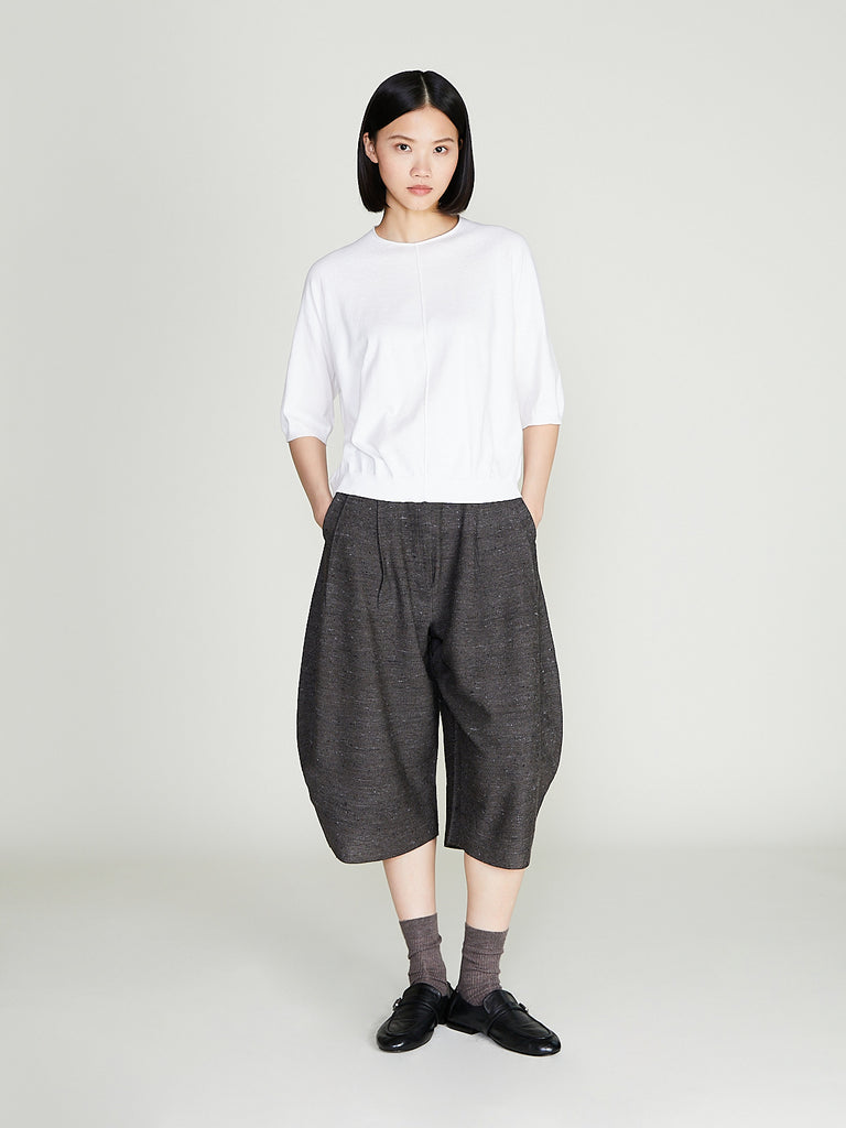 Boboutic - Short Sleeves Sweater in Milk