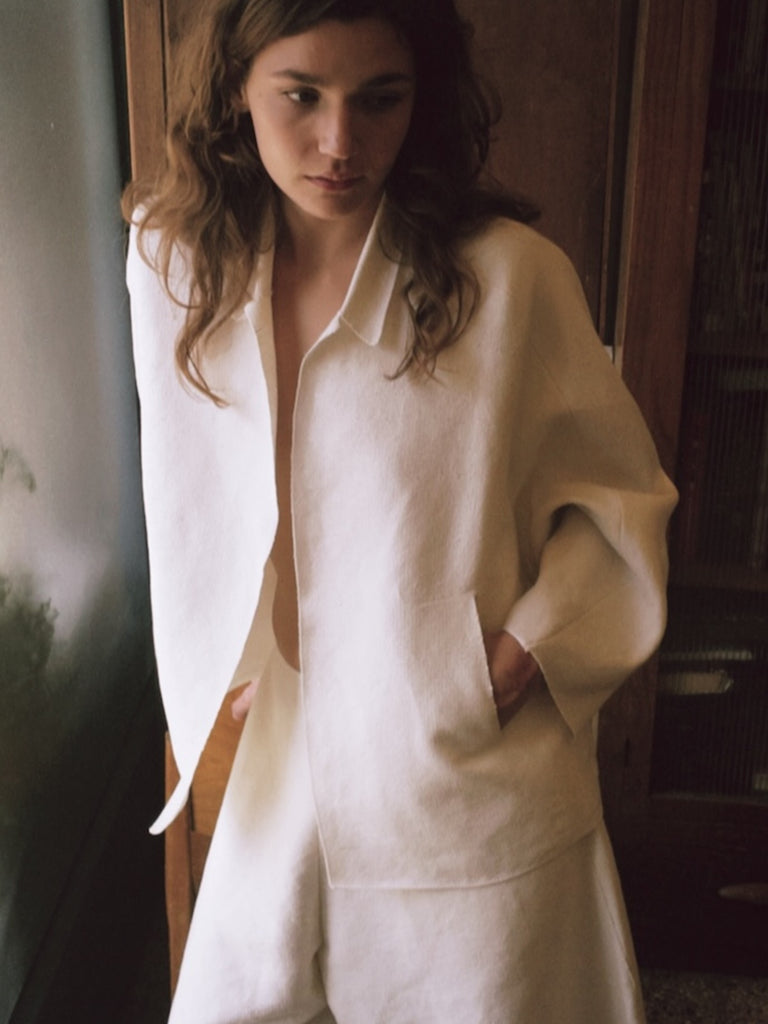 Choosing Shirt Jacket in Milk