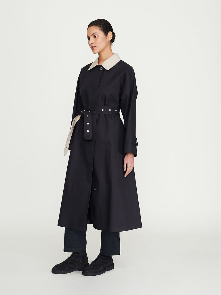 Mackintosh - Bowland Belted Coat in Black