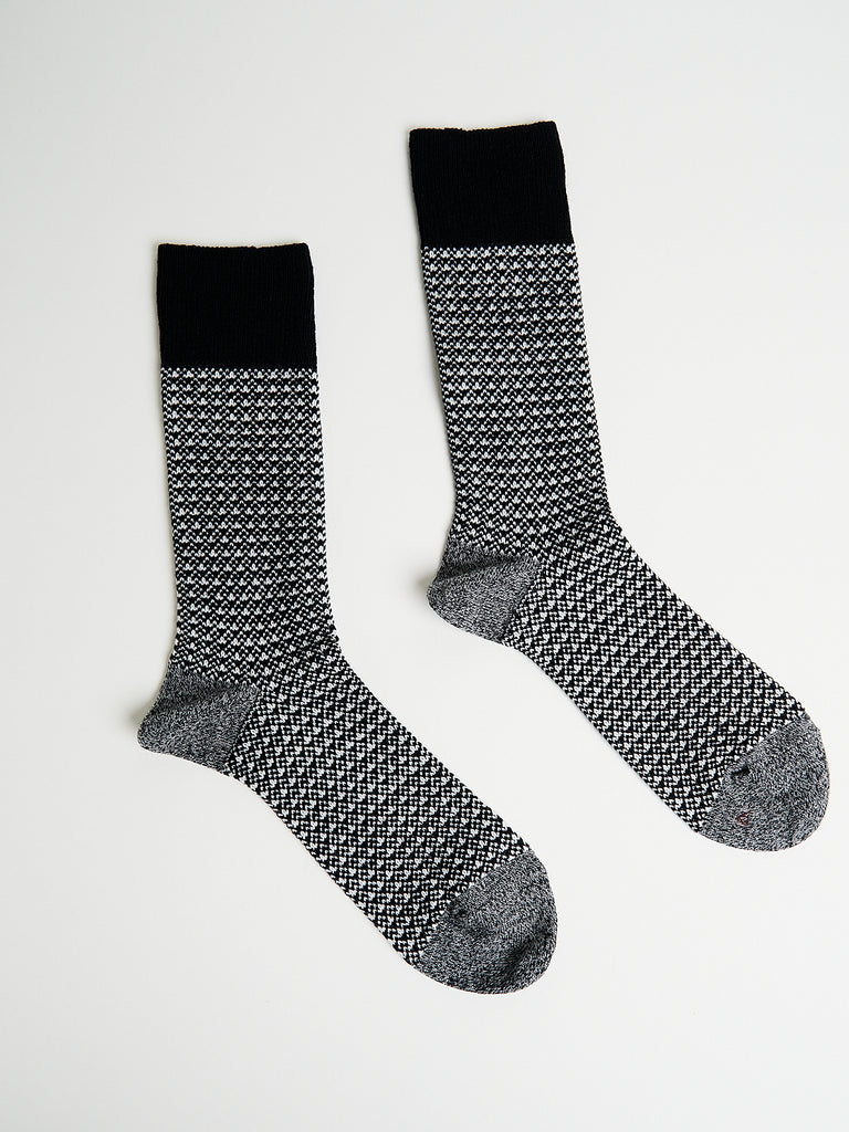 Babaco Tweed Jacquard Socks in Black