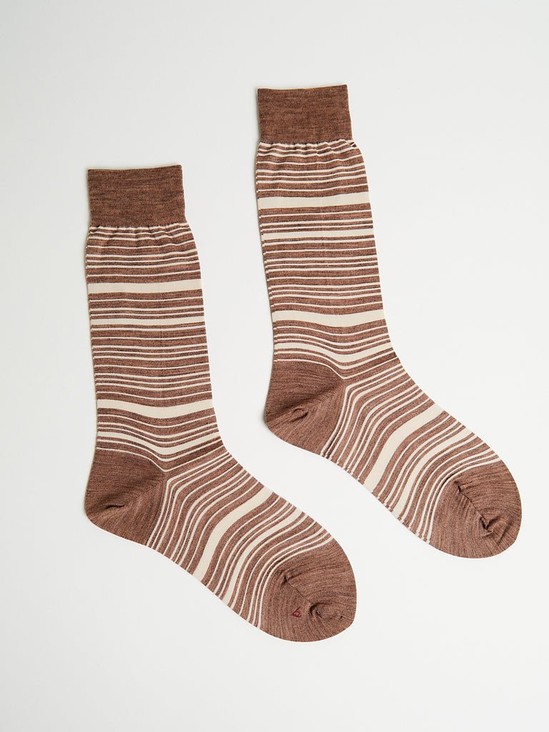 Babaco Stripe Socks in Brown