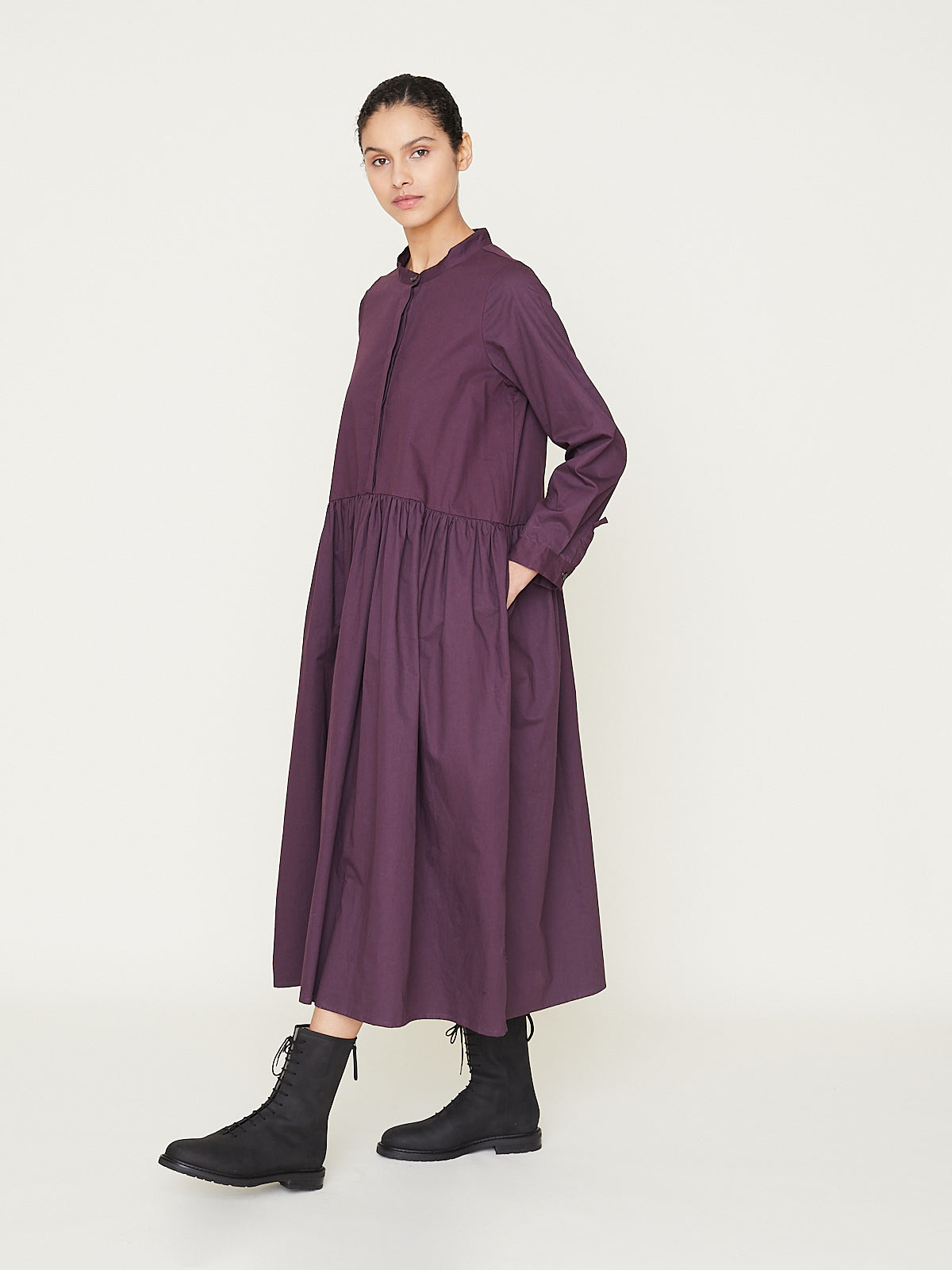 Bergfabel - Farmer Dress in Plum – Mouki Mou