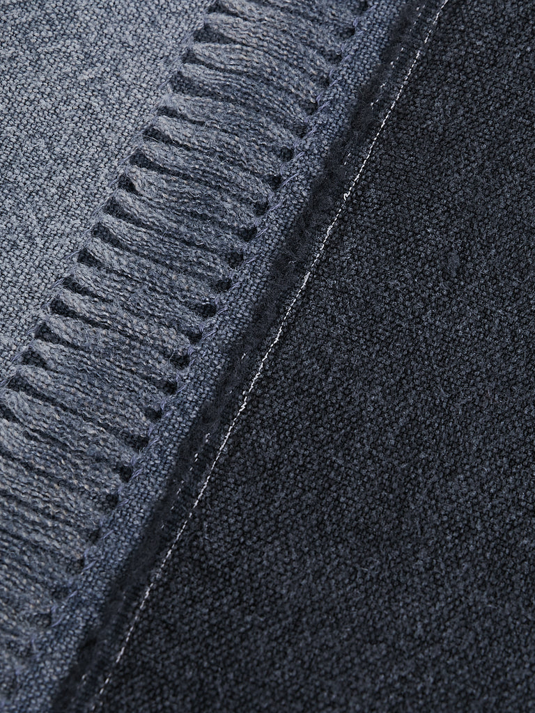 Boubix Opus Handmade Large Throw in Grey/Black