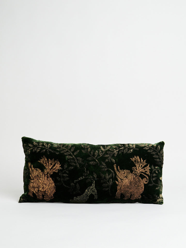 Boubix Opus Velvet Pillow in Green