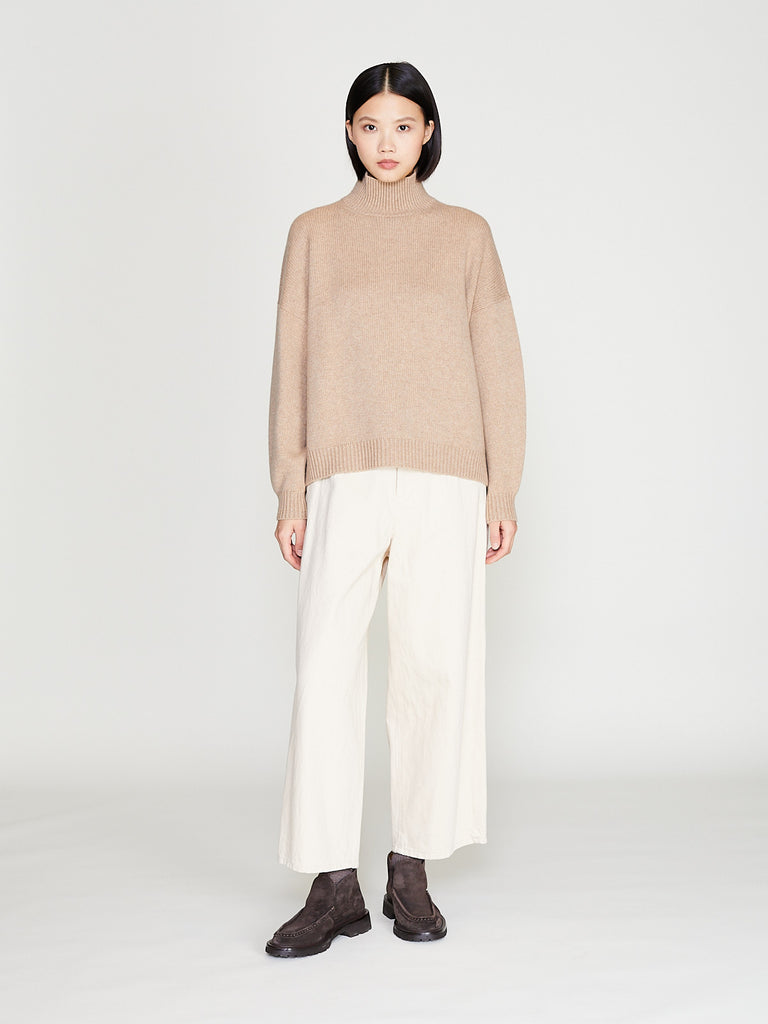 Arts & Science - Bulky Back Line Sweater Short in Mocha Beige