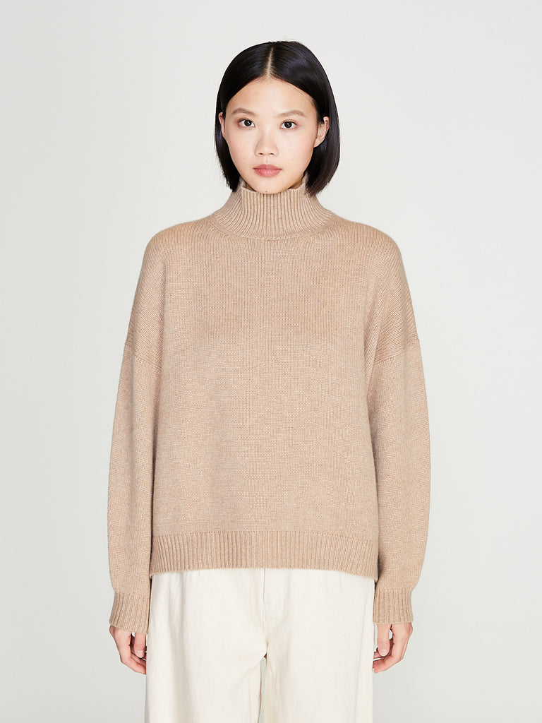 Arts & Science - Bulky Back Line Sweater Short in Mocha Beige