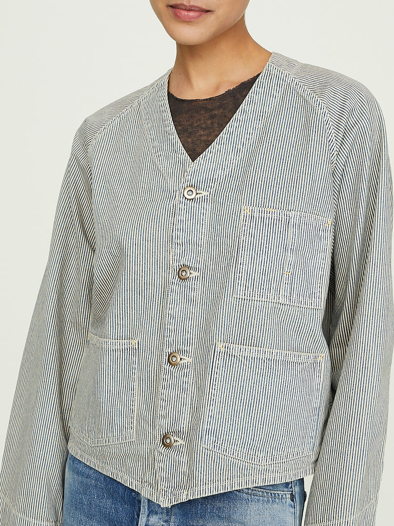 Chimala Unisex Denim Engineer Jacket in Hickory