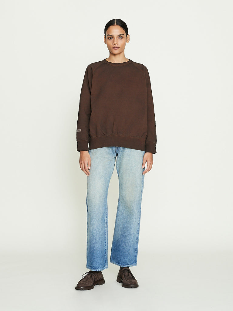 Cottle Life Botanical Crew Neck in Kakishibu Black