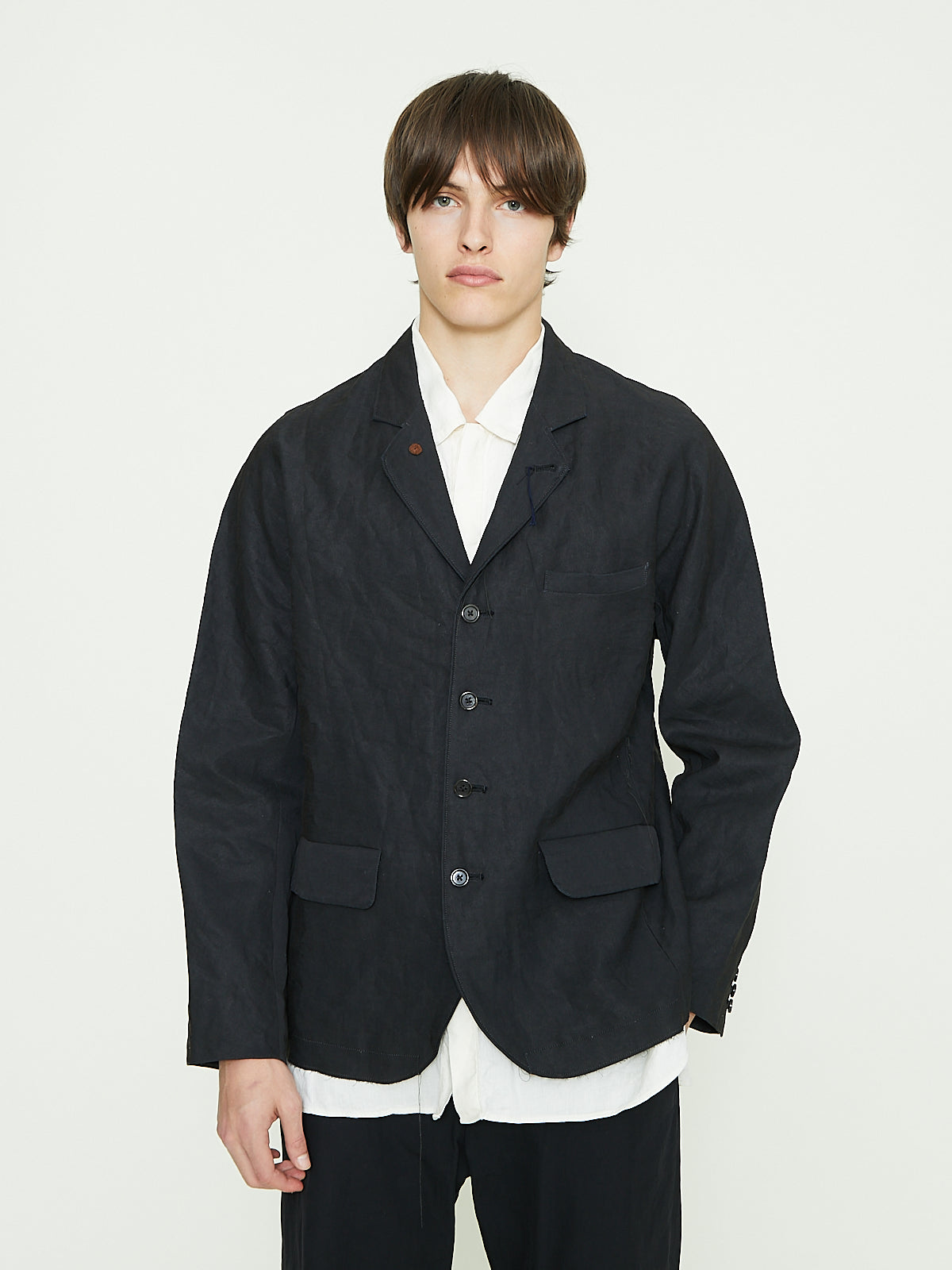 Cottle - Leaf Vein Zen Jacket in Authentic Indigo