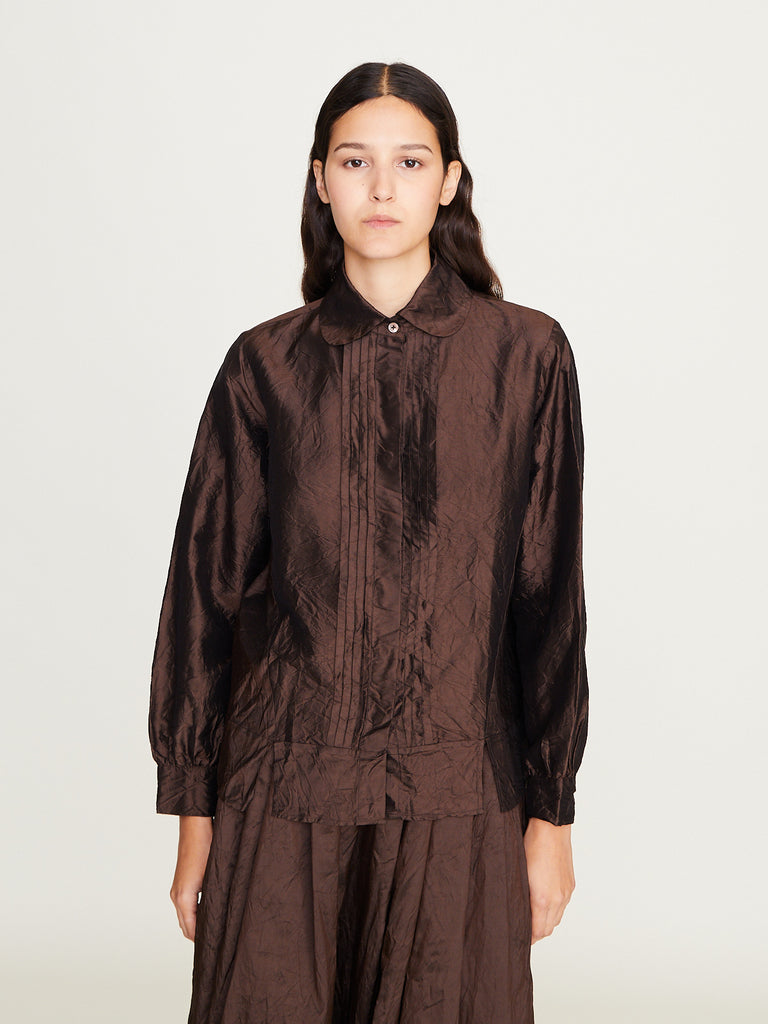 Christian Peau - Silk Shirt in Cocoa