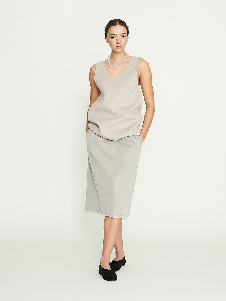 Carven Short Skirt in Slate Grey