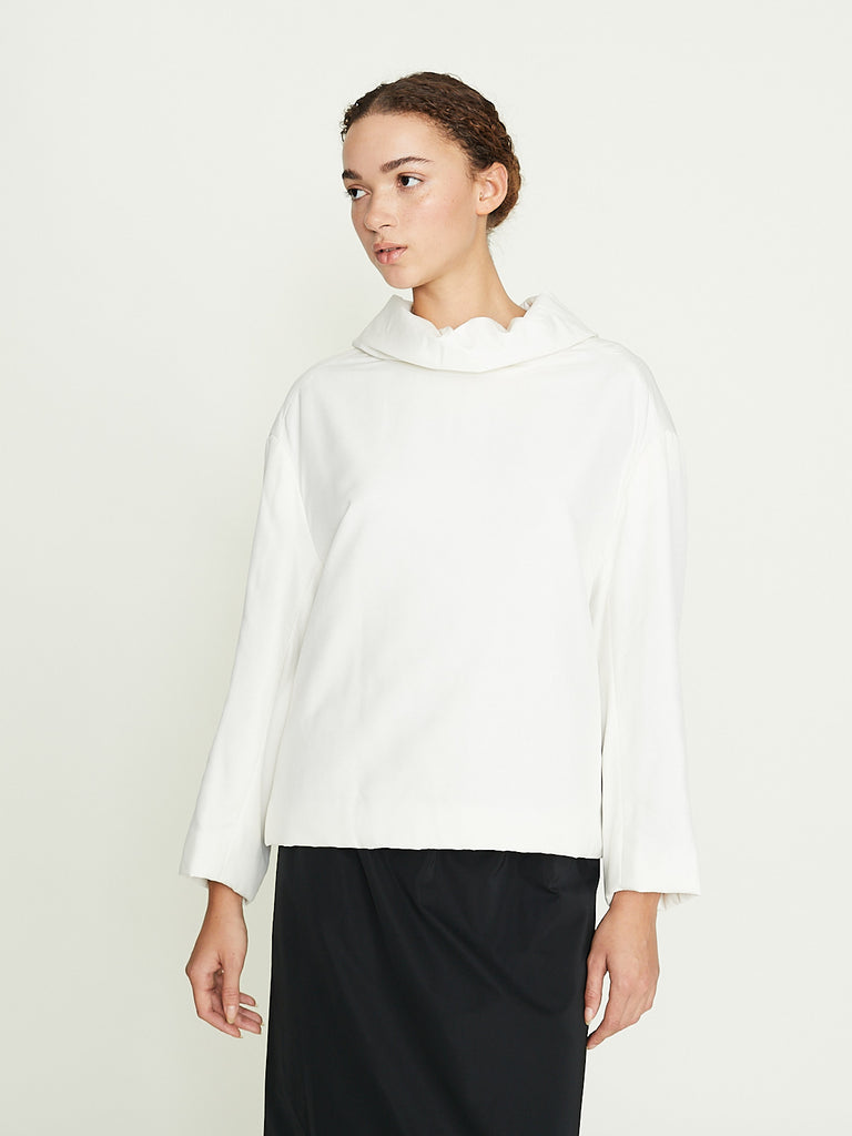 Carven Long Sleeved Blouse in Ecru