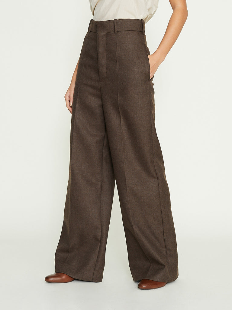 Carven Straight Leg Trousers in Brown