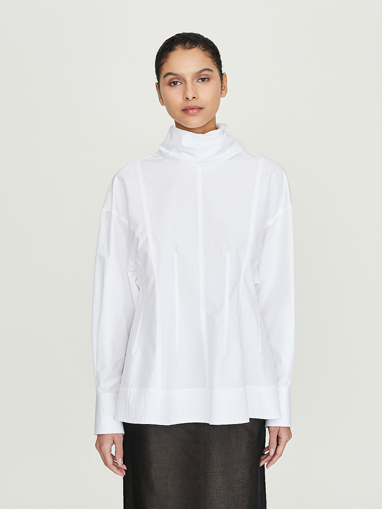 Carven Long Sleeved Blouse in White