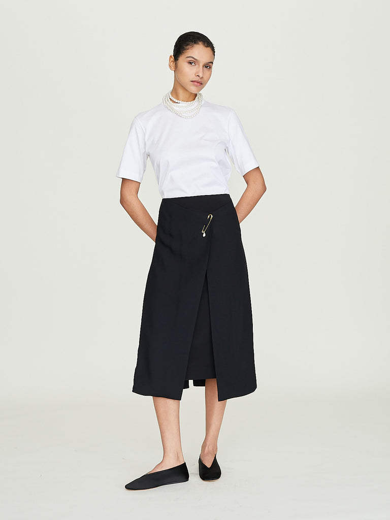 Carven Midi Skirt in Black