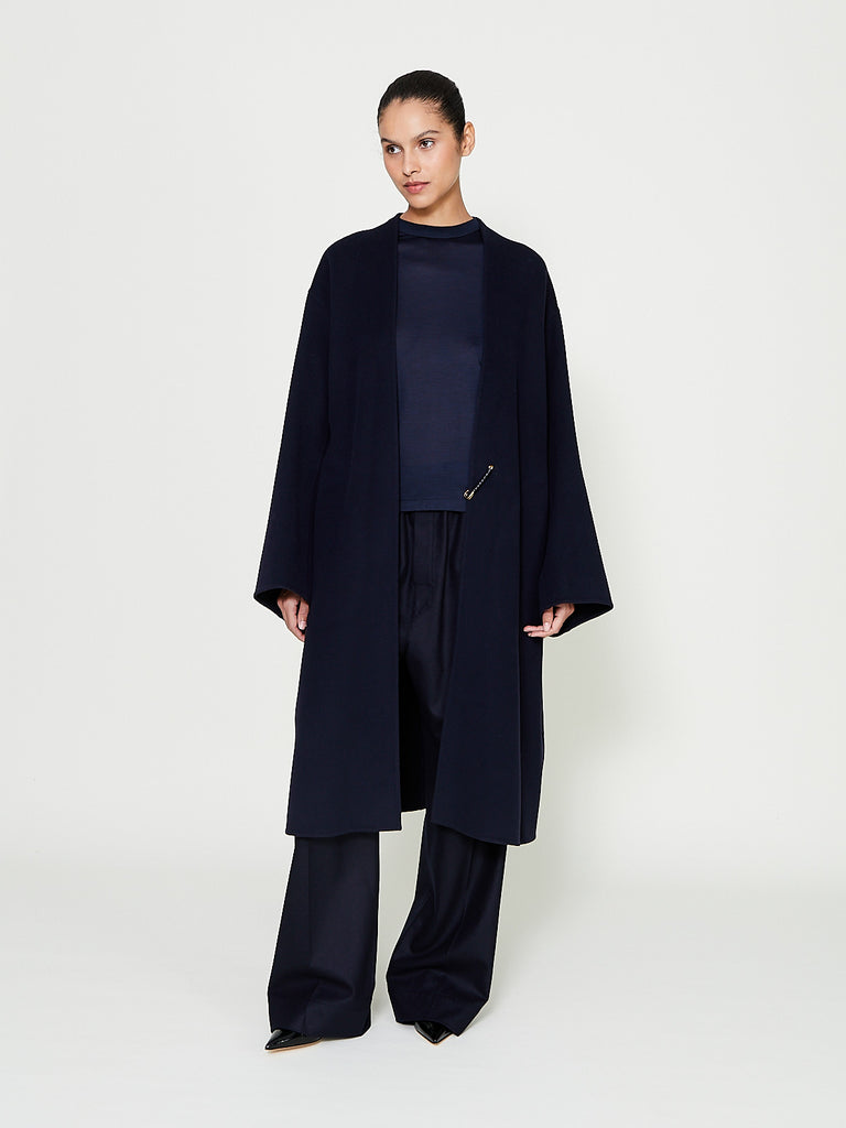 Carven - Wrap Coat in Midnight