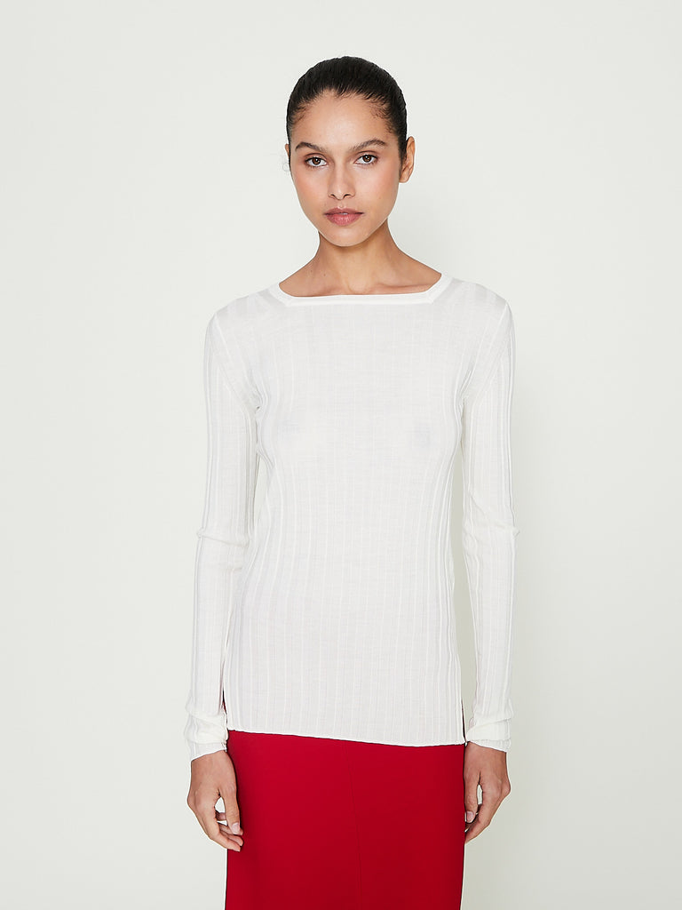 Carven - Square Neck Underpinning in Ecru