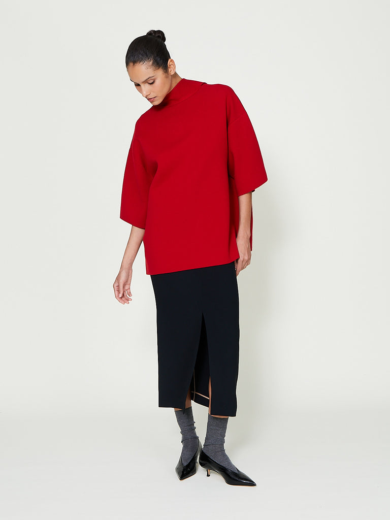 Carven - Pencil Skirt in Deep Black