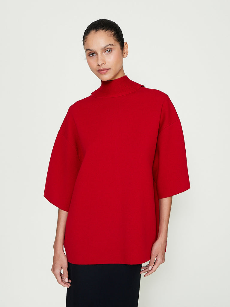 Carven - Scarf Top in Crimson