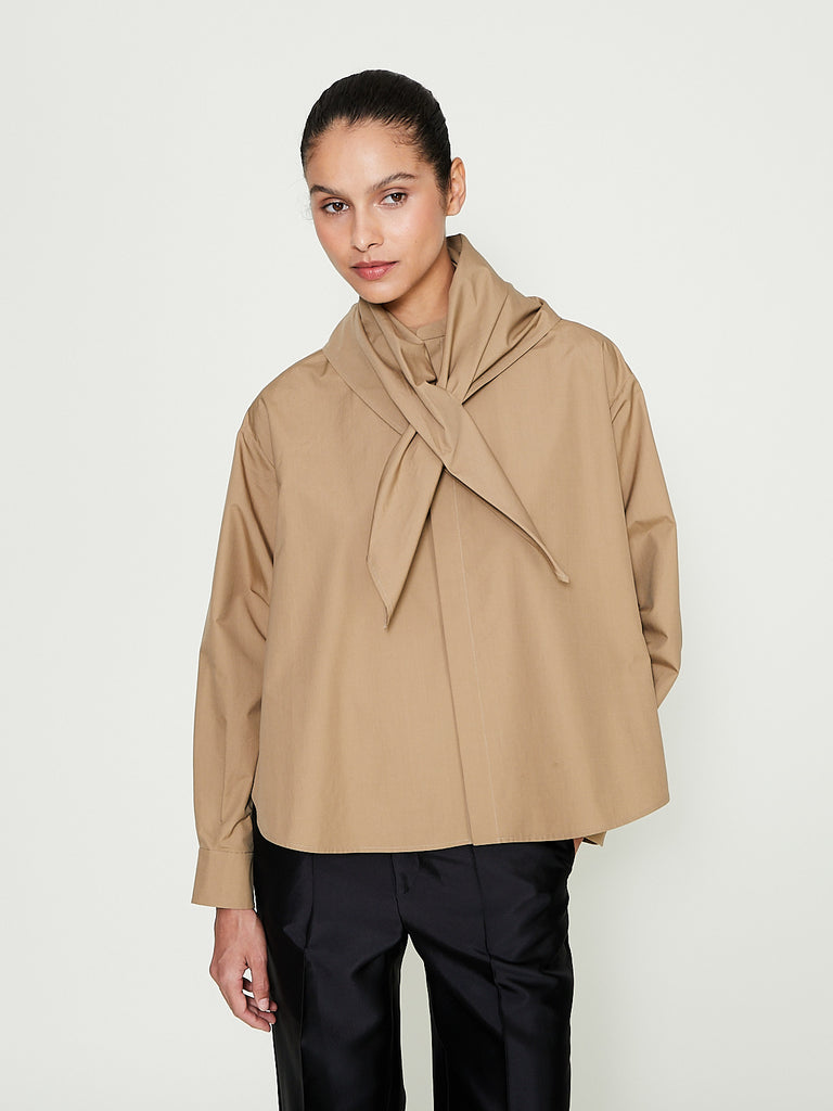 Carven - Bow Shirt in Ochre