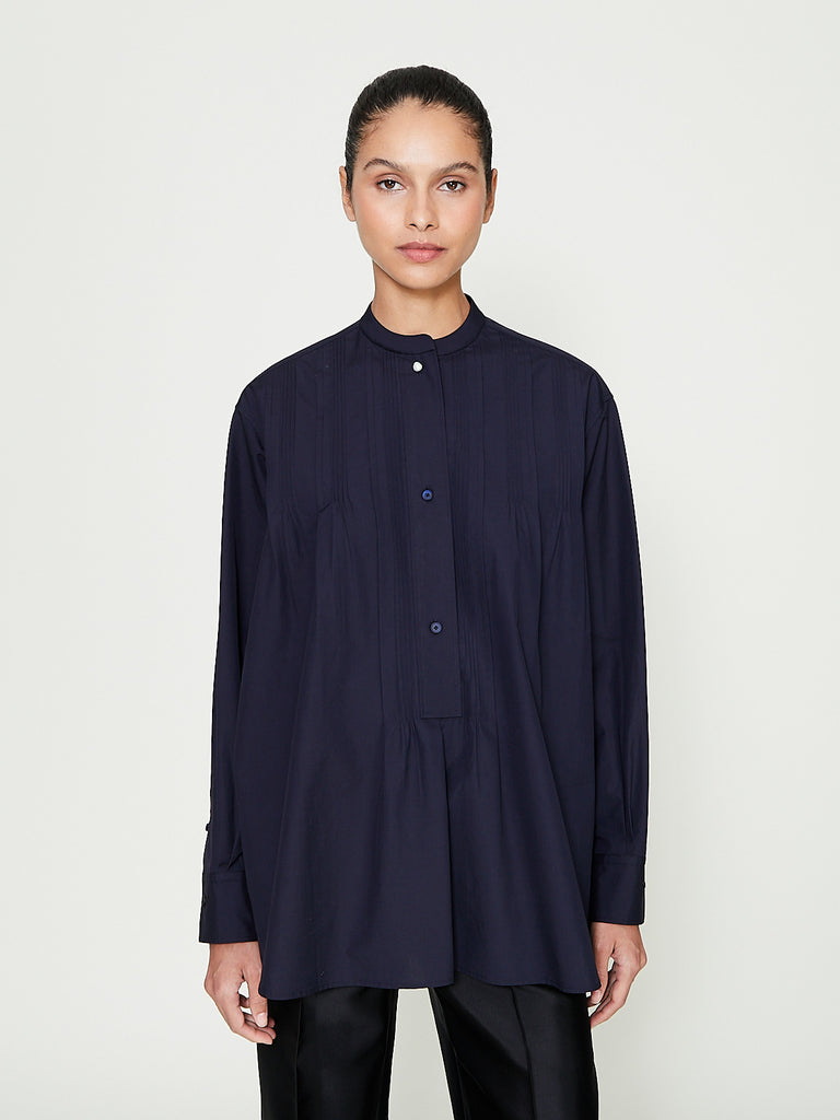 Carven - Pintuck Shirt in Midnight