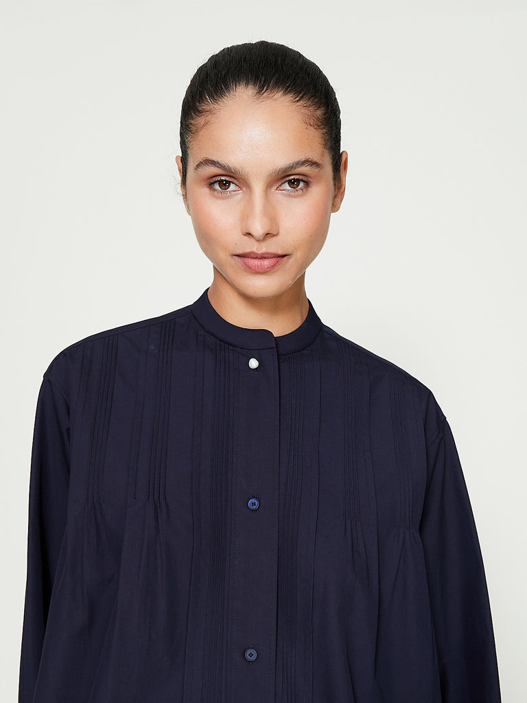 Carven - Pintuck Shirt in Midnight